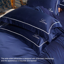 Load image into Gallery viewer, Silk Four-Piece Sheets Bed Sheet Double Nude Sleeping Quilt Cover Ice Silk Bedding, 1.5M Bed, 1.8M Bed, 2.0M Bed