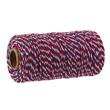 Load image into Gallery viewer, Two-color Cotton Thread Handmade DIY Drawstring Gift Box Packing Rope, 2mm Thick (100m / Roll)
