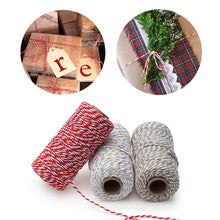 Load image into Gallery viewer, Two-color Cotton Thread Handmade DIY Drawstring Gift Box Packing Rope, 2mm Thick (100m / Roll)