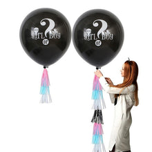 Load image into Gallery viewer, 36 Inch Black Reveal Confetti Balloon Show Decoration