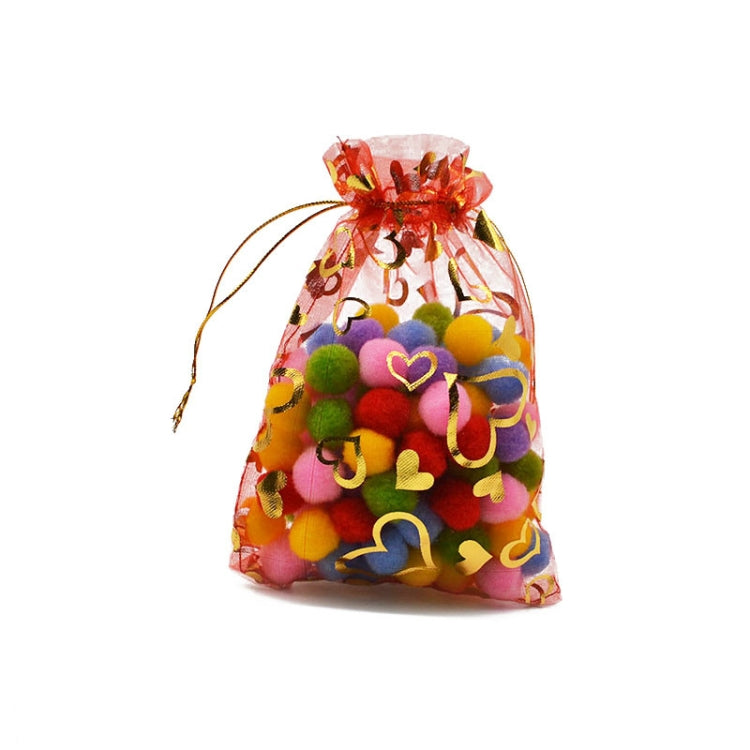 100 PCS Gift Pouches Bag Organza Bags Jewelry Candy Packaging Bags, 7x9cm, 10x12cm, 11x16cm, 13x18cm, 15x20cm, 17x23cm, 20x30cm