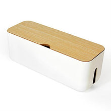Load image into Gallery viewer, Power Cable Storage Box Case Anti-dust Charger Socket Organizer Desktop Network Line Storage Bin
