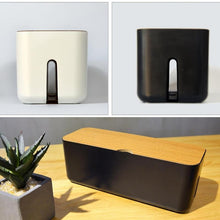 Load image into Gallery viewer, Power Cable Storage Box Case Anti-dust Charger Socket Organizer Desktop Network Line Storage Bin