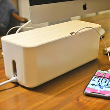 Load image into Gallery viewer, Power Cable Storage Box Case Anti-dust Charger Socket Organizer Desktop Network Line Storage Bin
