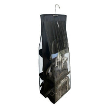 Load image into Gallery viewer, 6 Pockets 3 Layers Foldable Hanging Bag Shelf Bag Purse Handbag Organizer, Black, Gray