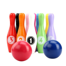 Load image into Gallery viewer, Wooden Cartoon Digital Bowling Children Educational Parent-child Interactive Toys Outdoor Sports Toys