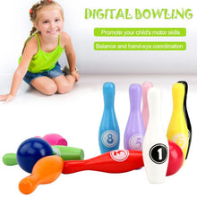 Load image into Gallery viewer, Wooden Cartoon Digital Bowling Children Educational Parent-child Interactive Toys Outdoor Sports Toys