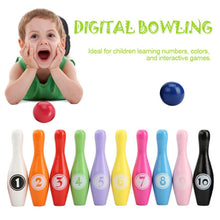 Load image into Gallery viewer, Wooden Cartoon Digital Bowling Children Educational Parent-child Interactive Toys Outdoor Sports Toys
