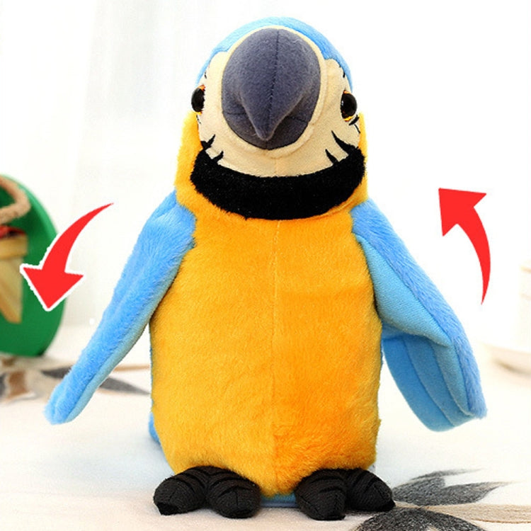 Plush Toy Parrots Recording Talking Parrots Will Twist the Fan Wings Children Toys