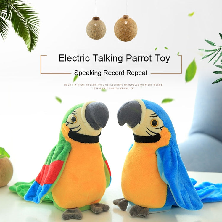 Plush Toy Parrots Recording Talking Parrots Will Twist the Fan Wings Children Toys