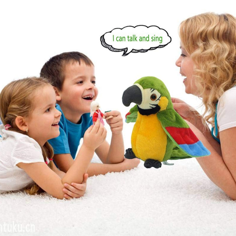 Plush Toy Parrots Recording Talking Parrots Will Twist the Fan Wings Children Toys