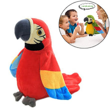 Load image into Gallery viewer, Plush Toy Parrots Recording Talking Parrots Will Twist the Fan Wings Children Toys
