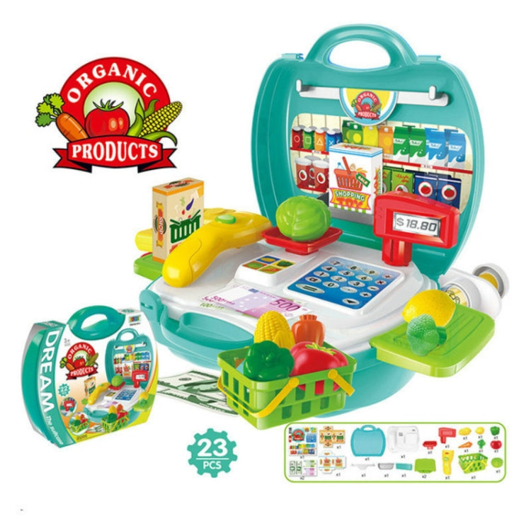Children Simulation Kitchen Tableware Tool Set Cosmetics Pretend Play House Suitcase Toy