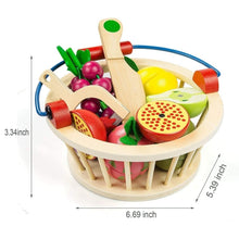 Load image into Gallery viewer, Children Wooden Magnetic Cut fruit and Vegetables Baby Cut Music Play House Kitchen Toys