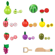 Load image into Gallery viewer, Children Wooden Magnetic Cut fruit and Vegetables Baby Cut Music Play House Kitchen Toys
