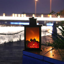 Load image into Gallery viewer, Outdoor LED Table Lamps Artificial Fireplace Candlestick Charcoal Flame Retro Decoration