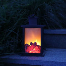 Load image into Gallery viewer, Outdoor LED Table Lamps Artificial Fireplace Candlestick Charcoal Flame Retro Decoration
