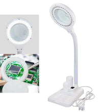 Load image into Gallery viewer, White LED Desk Lamp Desktop Magnifying Glass Work Lamp