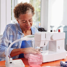 Load image into Gallery viewer, White LED Desk Lamp Desktop Magnifying Glass Work Lamp