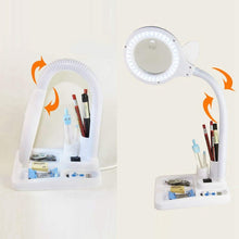 Load image into Gallery viewer, White LED Desk Lamp Desktop Magnifying Glass Work Lamp