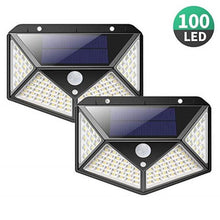 Load image into Gallery viewer, 100 LEDs Outdoor Patio Solar Induction Wall Light Adjustable Balcony Garden Lighting Small Street Light, 1 PCS 100 LEDs, 2 PCS 100 LEDs