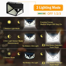 Load image into Gallery viewer, 100 LEDs Outdoor Patio Solar Induction Wall Light Adjustable Balcony Garden Lighting Small Street Light, 1 PCS 100 LEDs, 2 PCS 100 LEDs
