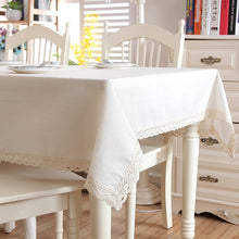 Load image into Gallery viewer, Linen Cotton Thicken Tablecloth Hem Splice Washable Coffee Dinner Table Cloth for Wedding Banquet, 90x90cm, 100x140cm, 140x140cm, 140x160cm, 140x180cm, 140x200cm, 140x220cm, 140x250cm, 100x160cm, 90x140cm, 130x180cm, 120x120cm, 120x160cm