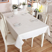 Load image into Gallery viewer, Linen Cotton Thicken Tablecloth Hem Splice Washable Coffee Dinner Table Cloth for Wedding Banquet, 90x90cm, 100x140cm, 140x140cm, 140x160cm, 140x180cm, 140x200cm, 140x220cm, 140x250cm, 100x160cm, 90x140cm, 130x180cm, 120x120cm, 120x160cm