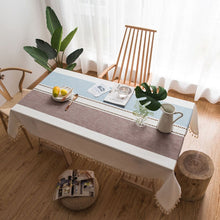 Load image into Gallery viewer, Rectangle Cotton Linen Tassels Dining Tablecloth Wedding Party Kitchen Home Decoration Table Cover, 100x140cm, 140x140cm, 140x160cm, 140x180cm, 140x200cm, 140x220cm, 140x250cm, 140x260cm, 140x300cm
