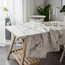 Load image into Gallery viewer, Marble Pattern Minimalist Tablecloth Cover Table Cloth Cotton Linen Dust-proof Cabinet Cloth, 60x60cm, 90x90cm, 100x140cm, 140x140cm, 140x160cm, 140x180cm, 140x200cm, 140x220cm, 140x250cm, 140x260cm, 140x300cm