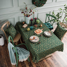 Load image into Gallery viewer, Linen Cotton Christmas Party Tablecloth Rectangle Bronzing Dinning Table Cover, 100x140cm, 140x140cm, 140x160cm, 140x180cm, 140x200cm, 140x220cm, 140x240cm, 140x260cm, 140x300cm, 90x90cm