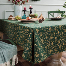 Load image into Gallery viewer, Linen Cotton Christmas Party Tablecloth Rectangle Bronzing Dinning Table Cover, 100x140cm, 140x140cm, 140x160cm, 140x180cm, 140x200cm, 140x220cm, 140x240cm, 140x260cm, 140x300cm, 90x90cm