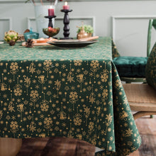 Load image into Gallery viewer, Linen Cotton Christmas Party Tablecloth Rectangle Bronzing Dinning Table Cover, 100x140cm, 140x140cm, 140x160cm, 140x180cm, 140x200cm, 140x220cm, 140x240cm, 140x260cm, 140x300cm, 90x90cm