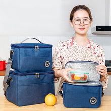 Load image into Gallery viewer, Thermal Lunch Box Bag Durable Waterproof Office Cooler Lunchbox with Strap, S, M, L