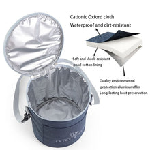 Load image into Gallery viewer, Round Lunch Bag Insulated Lunch Box Foldable &amp; Portable Lunch Tote, L, M
