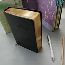 Load image into Gallery viewer, Ultra-Thick Retro Simple Lmitation Leather Thick Horizontal Blank Notebook, Specifications:Large Gold Rim Horizontal Line, Small Gold Rim Blank, Small White Rim Blank, Large White Rim Blank, Large White Rim Horizontal Line, Large Gold Rim White        ...