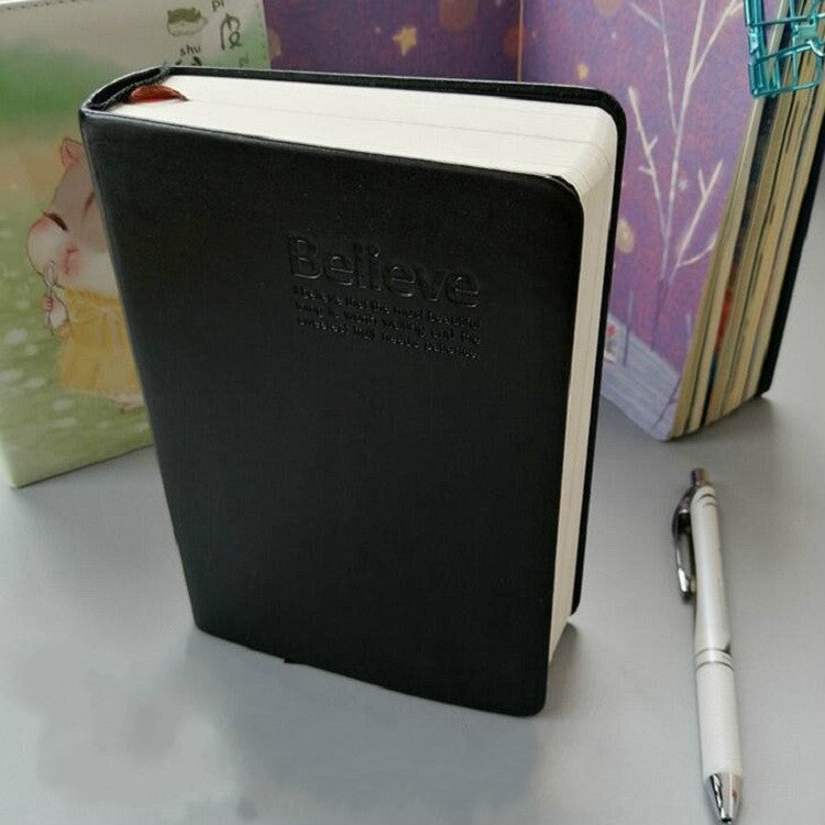 Ultra-Thick Retro Simple Lmitation Leather Thick Horizontal Blank Notebook, Specifications:Large Gold Rim Horizontal Line, Small Gold Rim Blank, Small White Rim Blank, Large White Rim Blank, Large White Rim Horizontal Line, Large Gold Rim White        ...