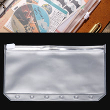 Load image into Gallery viewer, 3 PCS Bill Bag Business Card Pull-edge Loose-leaf Pocket Insert PVC Zipper Storage Bag, A5 L, A6 M, A7 S