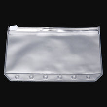 Load image into Gallery viewer, 3 PCS Bill Bag Business Card Pull-edge Loose-leaf Pocket Insert PVC Zipper Storage Bag, A5 L, A6 M, A7 S