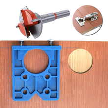 Load image into Gallery viewer, 35mm Woodworking Hinge Opening Door Panel Hinge Positioner Punching Installation Auxiliary Tool, Single, Single + Hole Opener, Single + Hole Opener+Pencil, Single + Orange Hole Opener+Pencil