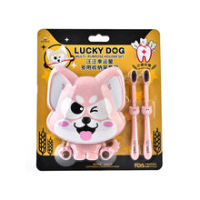 Load image into Gallery viewer, Cartoon Dog Suction Wall Toothbrush Toothpaste Shelf, Size:16x14x5cm