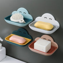 Load image into Gallery viewer, Cloud Soap Box Toilet Creative Wall-mounted Bathroom Toilet Free Punch Double-layer Drain Rack, White, Pink, Dark Blue, Light Blue