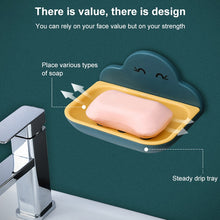 Load image into Gallery viewer, Cloud Soap Box Toilet Creative Wall-mounted Bathroom Toilet Free Punch Double-layer Drain Rack, White, Pink, Dark Blue, Light Blue