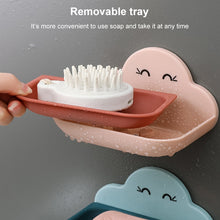 Load image into Gallery viewer, Cloud Soap Box Toilet Creative Wall-mounted Bathroom Toilet Free Punch Double-layer Drain Rack, White, Pink, Dark Blue, Light Blue