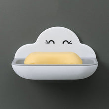 Load image into Gallery viewer, Cloud Soap Box Toilet Creative Wall-mounted Bathroom Toilet Free Punch Double-layer Drain Rack, White, Pink, Dark Blue, Light Blue