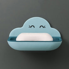 Load image into Gallery viewer, Cloud Soap Box Toilet Creative Wall-mounted Bathroom Toilet Free Punch Double-layer Drain Rack, White, Pink, Dark Blue, Light Blue