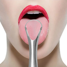 Load image into Gallery viewer, Oral Cleaning Stainless Steel Tongue Scraper, 14.6 × 2.4 cm