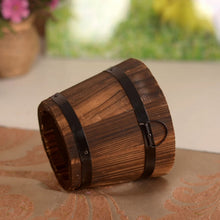 Load image into Gallery viewer, Balcony Vegetable Succulent Carbonized Wood Flower Pot Retro Small Wooden Bucket Home Decoration, S Flat Mouth, M Flat Mouth, L Flat Mouth, S Wave Mouth, M Wave Mouth, L Wave Mouth