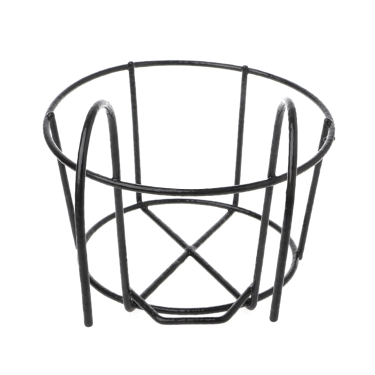 Balcony Fence Round Metal Flower Stand Wrought Iron Wall-mounted Flower Pot Stand, S, M, L, XL