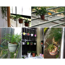 Load image into Gallery viewer, Balcony Fence Round Metal Flower Stand Wrought Iron Wall-mounted Flower Pot Stand, S, M, L, XL